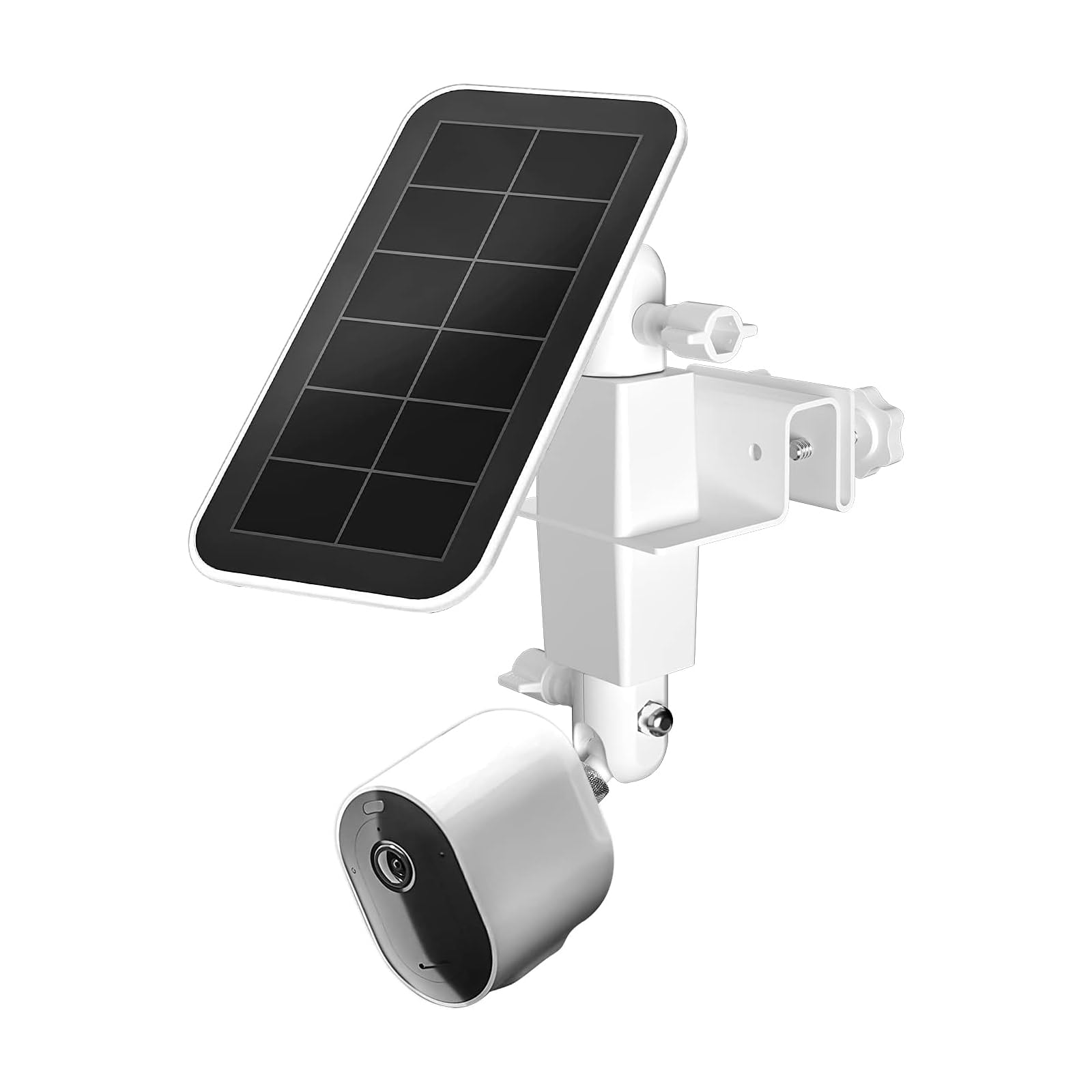 HOLACA 2 in 1 Gutter Mount Compatible with Arlo Pro 4/3/Ultra/Essential, eufyCam 1/2/2C/2C Pro/3/3C/E, for Camera and Solar Panel with 1/4" Thread, White