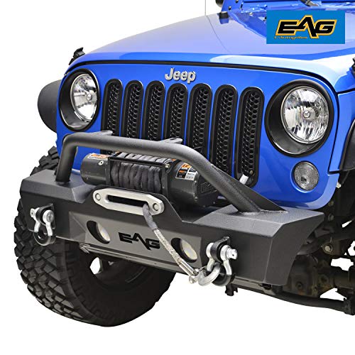 EAG Stubby Front Bumper W/Fog Light Holes Fit for 0718 Wrangler JK Pricepulse