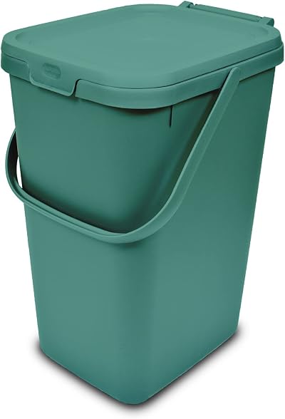 Addis 519353 Kitchen Recycling Bin 18 L Sage Green Clip Lock Lid