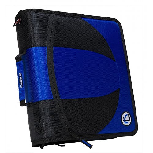 The dual 100 | 2 in 1 blue dual ring zipper binder