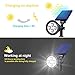 Iextreme Solar Spotlights, 4 LED Waterproof Solar Spotlight 180 ° Adjustable Wall Light, 2-in-1 Security Lighting, Auto On/Off Landscape Lights for Gardens Patio Deck Yard Driveway Pool Area(2 Pack)