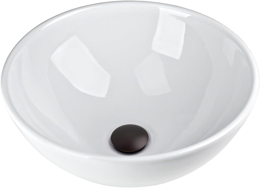 13 x 13 "cuenco redondo (fregadero y bronce aceitado Tapón de drenaje