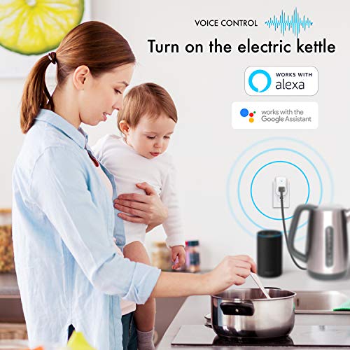 TOPGREENER Smart Plug with Energy Monitoring, 15A, 1800W, No Hub