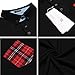Coofandy Men's Casual Short Sleeve Polo Shirt Contrast Plaid T-Shirt
