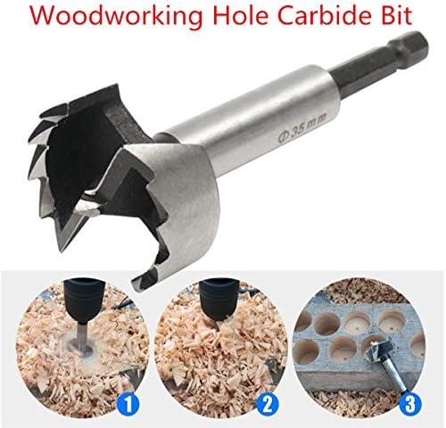 Aoher 35mm Hinge Boring Cutter Kit Woodworking Hole Saw Multi Tooth Carbide Bit Punch Drill