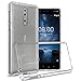 Nokia 8 Case, CoverON ClearGuard Series Hard Slim Fit Phone Cover with Clear Back and Flexible TPU Bumpers for Nokia 8 - Clear