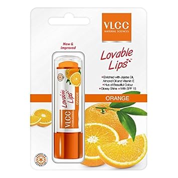 VLCC Lovable Lips Orange Lip Balm With SPF 15 Pack of 2
