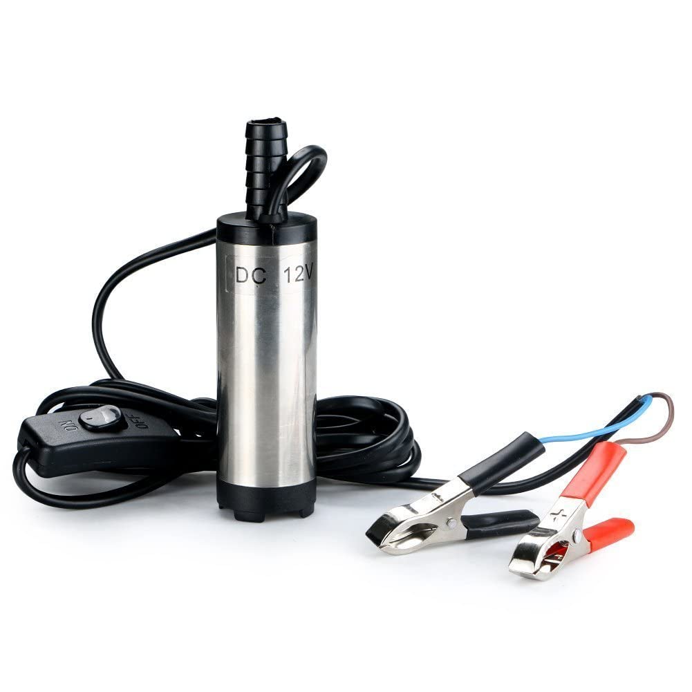 TOPCHK 12V 38mm Stainless Steel Submersible Fuel Transfer Pump for Car, Diesel, Oil, Water & Fluid Refuel