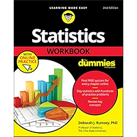 Statistics Workbook For Dummies with Online Practice book cover