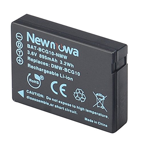 Newmowa DMW-BCG10 Replacement Battery (2-Pack) and Charger kit for Panasonic DMW-BCG10, DMW-BCG10E, DMW-BCG10PP and Panasonic Lumix DMC-3D1, DMC-TZ6, DMC-TZ7, DMC-TZ8, DMC-TZ10, DMC-TZ19, DMC-TZ20