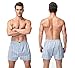 Vanever 3 PK Men's Woven Boxershorts, 100% Cotton Underwear Boxers Short for Men, Button Fly, Red XL
