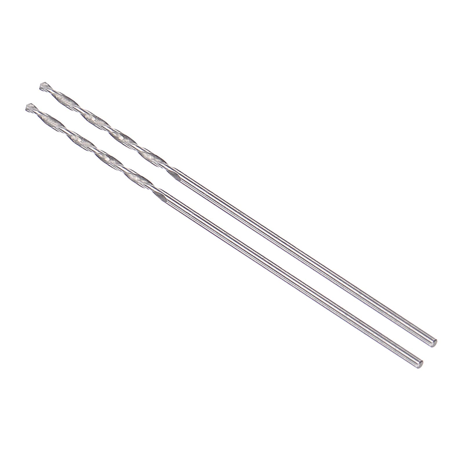 CoCud Solid Carbide Drill Bits, 0.8mm Diameter, Left Hand YG6X (C3/K10) Tungsten Carbide Straight Shank Twist Drill Bits - (Applications: for Stainless Steel Alloy), 2-Pieces