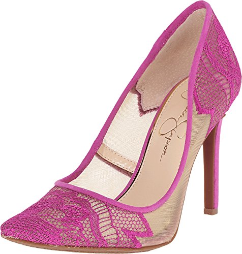 Jessica Simpson Women's Camba Dress Pump, Sheer Vivid Orchid, 9 Medium US