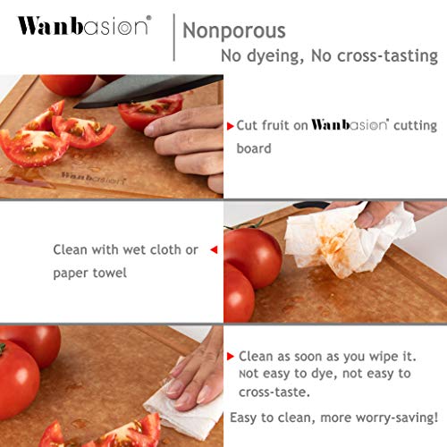 Wanbasion Best Cutting Board Kitchen, Wood Cutting Board Kitchen, Cutting Board Kitchen Professional with Groove - Thumbnail 6