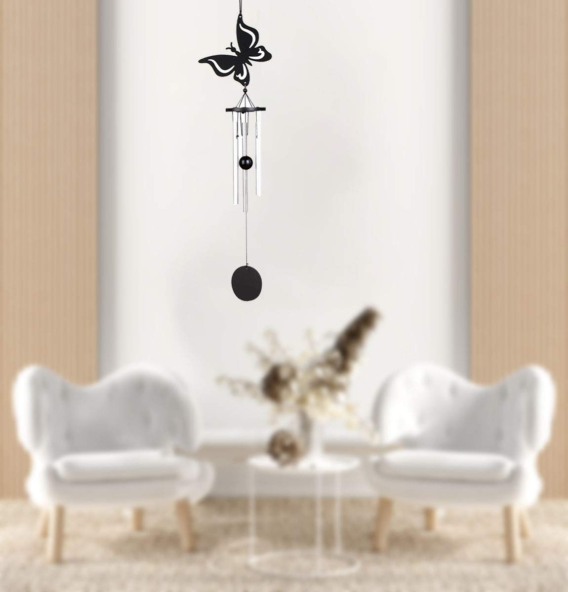 N/D Elinala Wind Chimes, Garden Wind Chimes, Small Wind Chimes with Metal Tubes and Vivid Animal Patterns for Home Indoor and Outdoor Ornaments (Bird)