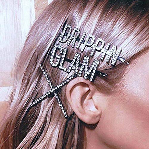 image for Bobby Pins Hair Clip, Yangerous Glitter Rhinestone Faux Crystal Funny 