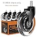 Caster Chair Wheels Office Replacement Set of 5 | FIT IKEA Chairs ONLY Rollerblade Style 3 Inch by Clever Casters | No Floor Mat Heavy Duty Protection for Hardwood Tile (10 mm)