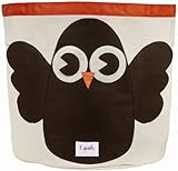3 Sprouts Canvas Storage Bin - Laundry and Toy Basket for Baby and Kids