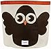 3 Sprouts Storage Bin, Owl, Brown