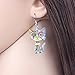 Acrylic Drop Cat Earrings Pets Funny Design 7 Color Lovely Gift For Women By The Bonsny (Blue)