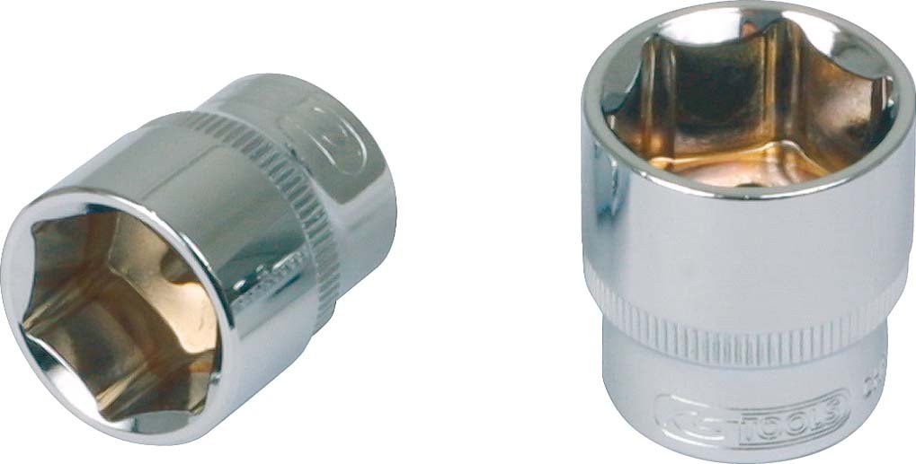 KS-Tools 918.1413-E 1/4" CHROME+ 6kant-Stecknuss