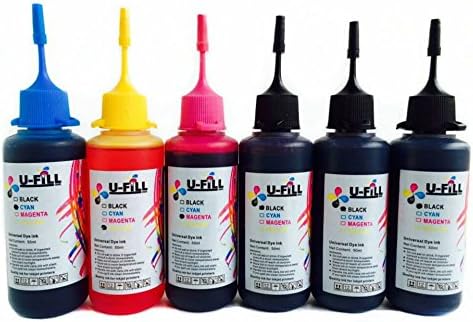 U FiLL INK Canon PGI-225 CLI-226 Ink Cartridge Refill Kit for Pixma MG5220 MG5320 MX882 MX892 50ml Bottles (6 Pack)