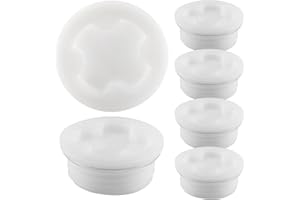 HARSKIYER 6pcs 2.42'' / 61.5mm Barrel Bung Cap, Plastic Hole Caps With Silicone Gasket for 55 Gallon Drums, Coarse Thread Poly Buttress Plug Seal Lid