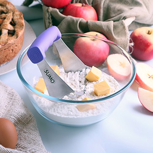 SUMO Pastry Dough Blender: Sturdy Pastry Cutter. Dishwasher Safe (Purple)