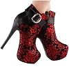 SHOW-STORY-Elegant-Red-Black-The-Plum-Blossom-Buckle-Platform-Stiletto-High-Heels-Ankle-Bootie-BootLF80869