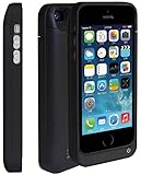 Sykiila 4200 mAh Iphone SE 5 5S 5C Battery Case Universal Rechargeable Backup Portable Charger External Power Case Pack for Iphone SE 5 5S 5C with Kickstand Holder Support Black