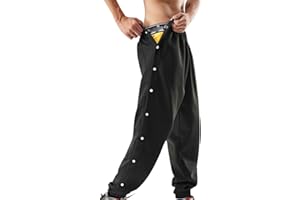 YSERB Mens Tear Away Athletic Pants Casual High Split Snap Button Sweatpants Jogger Pants Loose Fit Active Workout Trousers