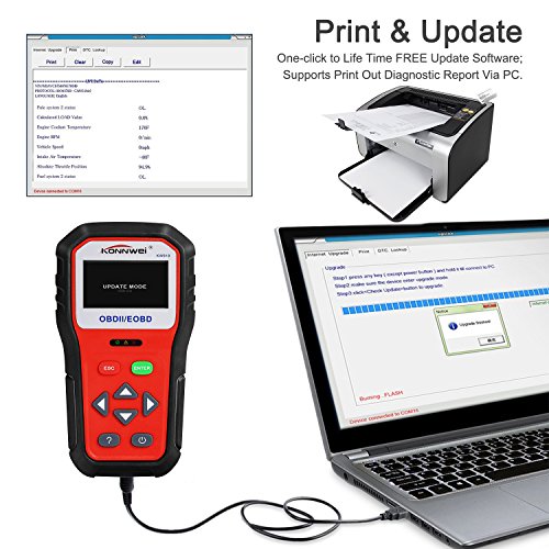 OBD2 Car Diagnostic Scanner, KW818 Pro Universal Car Code reader Vehicle Diagnostic Tool, OBD2 EOBD Scanners Tool Check Engine Light Code Reader for all OBDII Protocol Cars Since 1996 - Thumbnail 2
