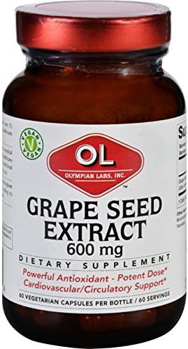 2Pack! Olympian Labs Grape Seed Extract - 600 mg - 60 Vegetarian Capsules