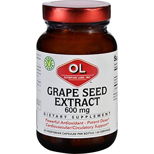 2Pack! Olympian Labs Grape Seed Extract - 600 mg - 60 Vegetarian Capsules