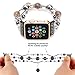 JOMOQ Compatible with Apple Watch Band, Fashion Sports Beaded Bracelet Replacement iWatch Strap Band for Women Girls, Apple Watch Series 38mm/42mm