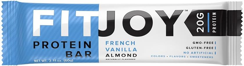 Fitjoy French Vanilla Almond Bars - Pack of 12