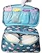 iSuperb® Travel Bra Organizer Bag Underwear Pouch Waterproof Personal Garment Bag Case (Dark Blue with Polka Dot)