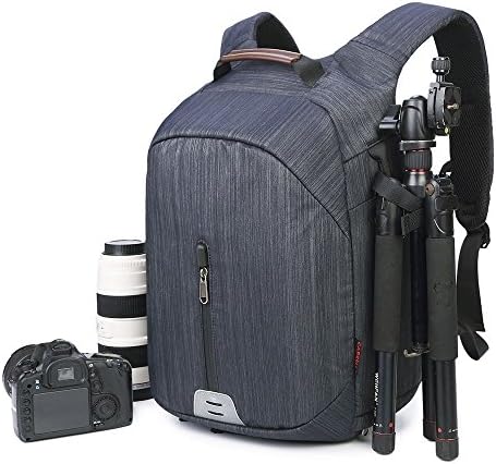 DSLR SLR Travel Camera Bag Waterproof with Durable Nylon Large Capacity Travel Camera Sling Backpack and Laptop Bag(Black)
