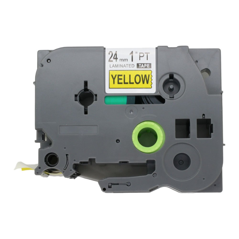 Fassport 1 Pack Black on Yellow Label Tape Compatible for Brother P-Touch TZ 651 TZe 651 24mm 1"