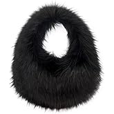 Faux Fur Hobo Bag for Women, Fur Plush Handbag, Underarm Shoulder Bag, Cute Fluffy Handbag, Faux Fur tote, Gift for Women