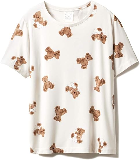Amazon ジェラート ピケ ベア柄抗菌防臭プルオーバー Pwct2224 レディース Beg 日本 F Free サイズ Tシャツ カットソー 通販