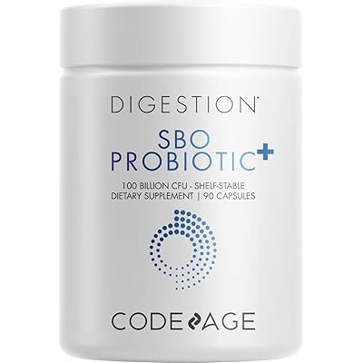 Codeage SBO Probiotics, 100 Billion CFUs Per Serving, Multi Strain Soil Based Organisms Blend and Organic Fermented Botanical Blend, Patented Delayed Release (DRCaps&trade;), Shelf-Stable, 90 Capsules