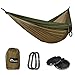 Double Camping Hammock,with Tree Straps,Portable Lightweight Parachute Nylon Hammock for Backpacking Survival Travel Beach Hiking Garden Yard,500Ibs for 2 Adult Person-ALPRANG (Khaki/Army Green)