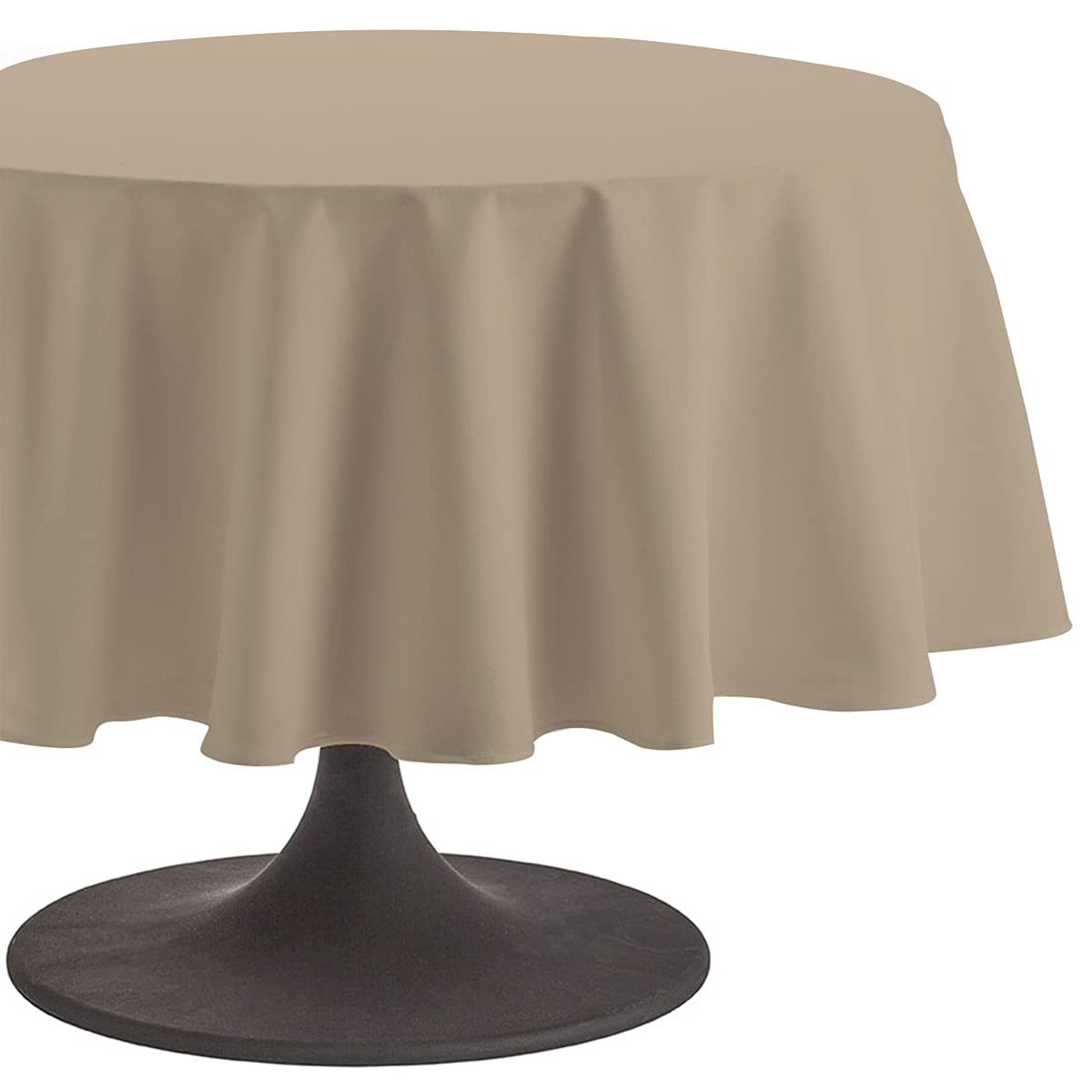 Coucke Plain Sand Cotton Round Tablecloth 180 cm