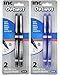 I-N-C Optimus 4 Felt Tip Fine Point Pens 3 Black/3 Blue - No Bleed Ink