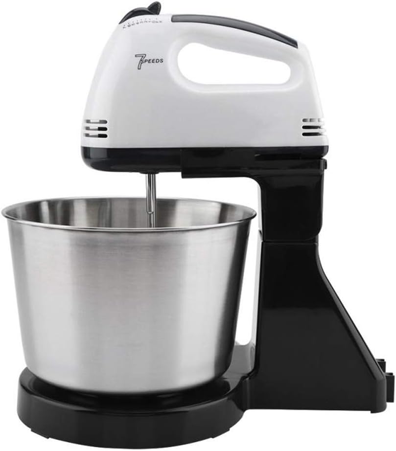 Electric Food Mixer, Cake Dough Mixer Hand-Held Egg Mixe Baking Mixer 7-Speed Cream Mixer for Cake Batter Bread Desserts And Mor