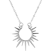 MarveBard Gold Sun Necklace for Women Dainty Sunflower Pendant Necklace Vintage Bohemian Sunshine Statement Necklace Boho Minimalist Sun Jewelry