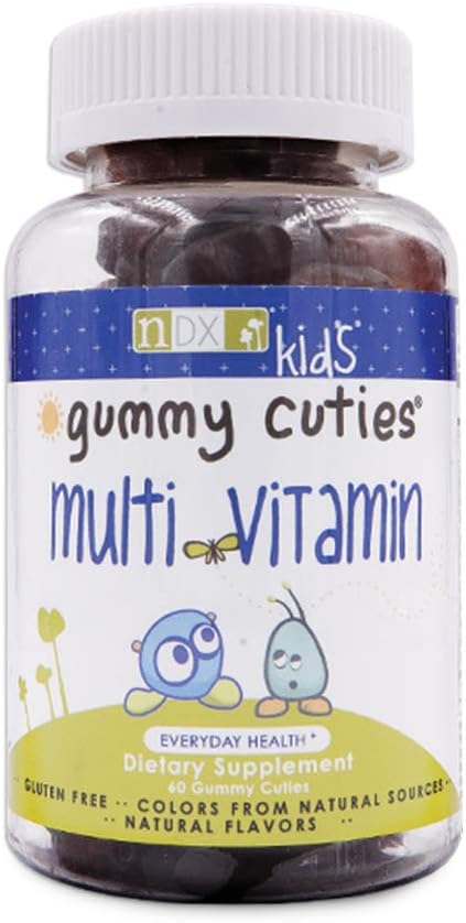 Gummy Cuties Kid's Daily Multivitamin Gummies - Vitamin C, D, Zinc for Immunity - B6 & B12 for Energy - Gluten Free, Non-GMO, Natural Colors & Flavors, Preservative Free, Chewable – 60 Count