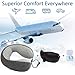 Memory Foam Travel Pillow - Airplane Neck Pillow with Washable Cover, Ear Plugs and Eye Mask for Superior Comfort Breathable Pillow Gray by The Comfort Brand