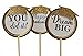 All About Details Graduation Cupcake Toppers (Black & Gold)
